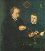 NEUFCHATEL Nicolas Portrait of Johannes Neudorfer and his Son oil painting picture wholesale